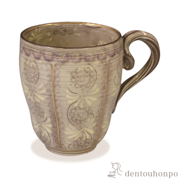 【送料無料】マグカップ 紫彩華紋 ≪在庫確認後、1~3営業日で出荷≫ ( 名入れ有料 母の日 プレゼント 初任給 プレゼント デザイン マグ オリジナル タンブラー 清水焼 京焼 )