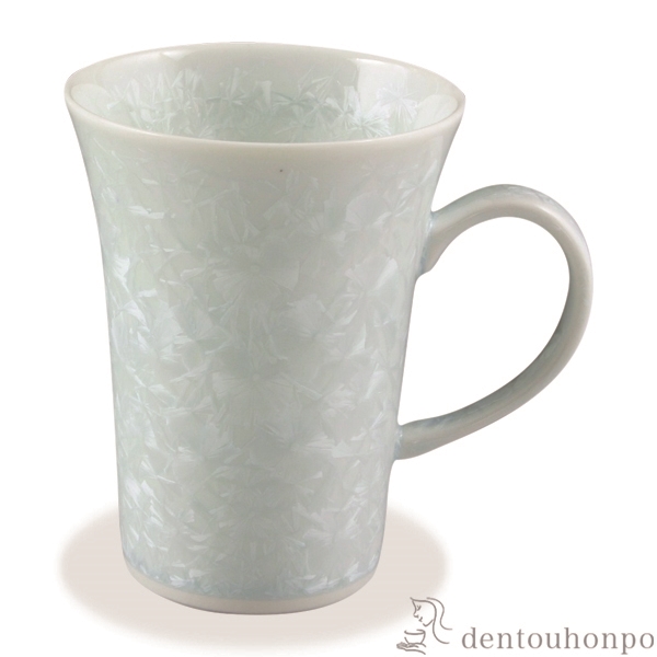 【送料無料】マグカップ 花結晶 白≪在庫確認後、1~3営業日で出荷≫ ( 名入れ有料 母の日 プレゼント 初任給 プレゼント デザイン マグ オリジナル タンブラー 清水焼 京焼 )