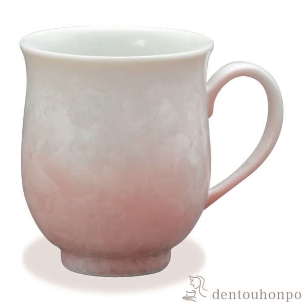 【送料無料】マグカップ 花結晶 白地赤≪在庫確認後、1~3営業日で出荷≫ ( 名入れ有料 母の日 プレゼント 初任給 プレゼント デザイン マグ オリジナル タンブラー 清水焼 京焼 )