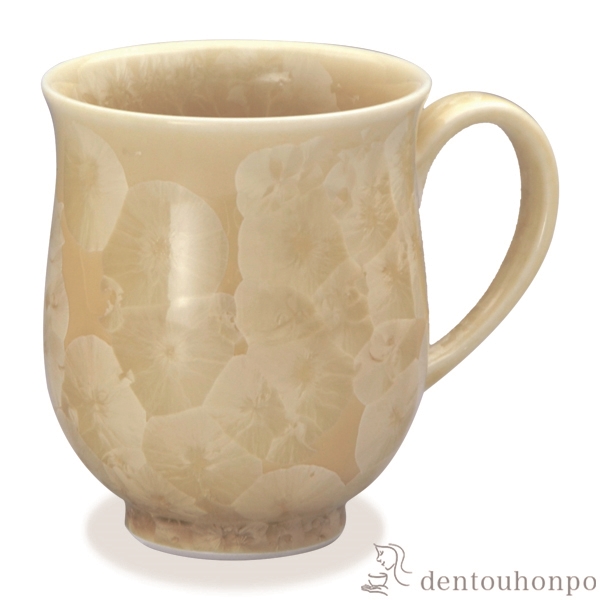 【送料無料】マグカップ 花結晶 金花≪在庫確認後、1~3営業日で出荷≫ ( 名入れ有料 母の日 プレゼント 初任給 プレゼント デザイン マグ オリジナル タンブラー 清水焼 京焼 )