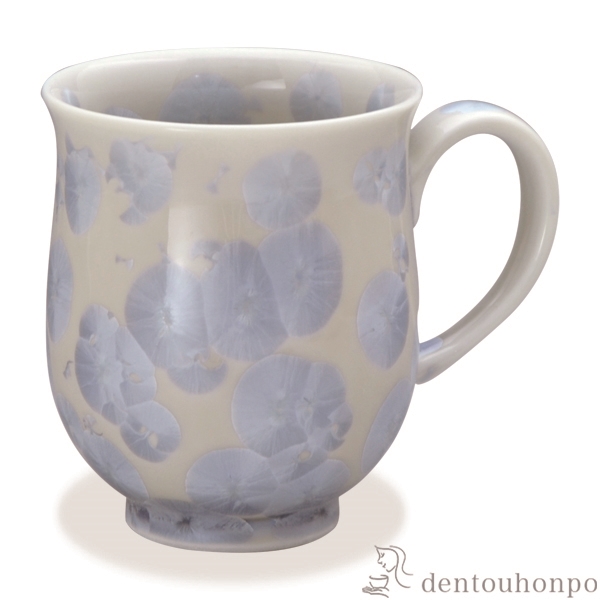 【送料無料】マグカップ 花結晶 銀花≪在庫確認後、1~3営業日で出荷≫ ( 名入れ有料 母の日 プレゼント 初任給 プレゼント デザイン マグ オリジナル タンブラー 清水焼 京焼 )