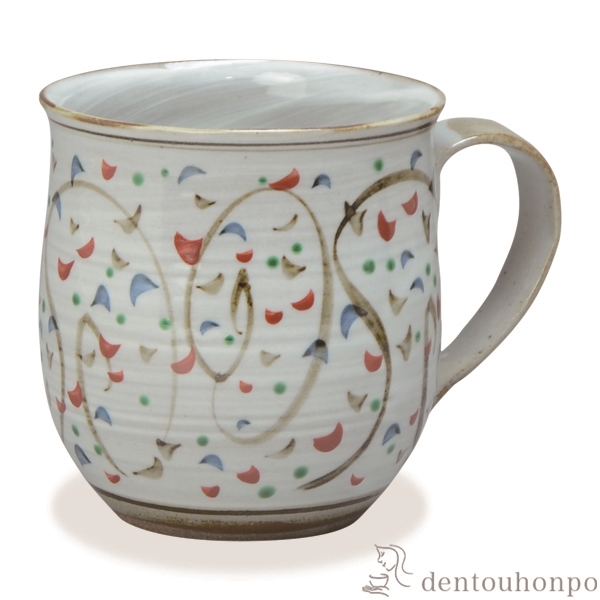 【送料無料】マグカップ 鉄唐草≪在庫確認後、1~3営業日で出荷≫ ( 名入れ有料 母の日 プレゼント 初任給 プレゼント デザイン マグ オリジナル タンブラー 清水焼 京焼 )