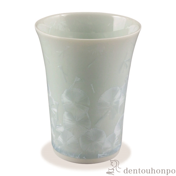 【送料無料】フリーカップ 花結晶 白≪在庫確認後、1~3営業日で出荷≫ ( 名入れ有料 母の日 プレゼント 初任給 焼酎グラス ビアカップ ビールグラス フリーカップ グラス 清水焼 京焼 )