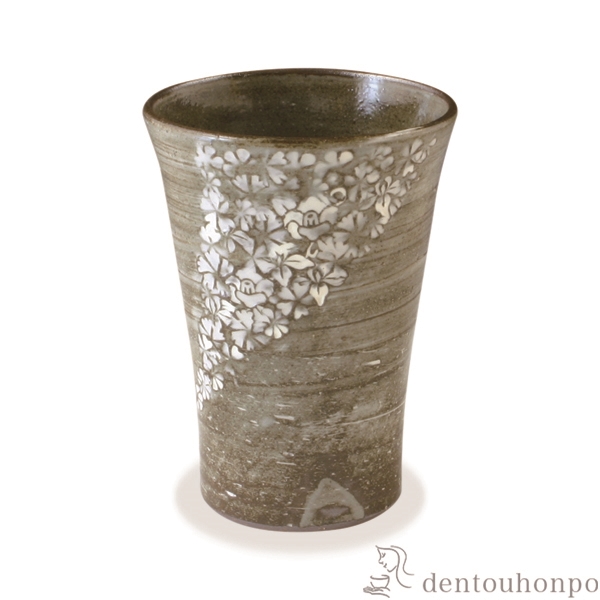 【送料無料】フリーカップ 黒印華紋≪在庫確認後、1~3営業日で出荷≫ ( 名入れ有料 母の日 プレゼント 初任給 焼酎グラス ビアカップ ビールグラス フリーカップ グラス 清水焼 京焼 )