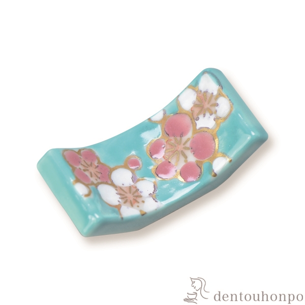 【送料無料】箸置 梅の園 5個セット≪在庫確認後、1~3営業日で出荷≫ ( ギフト セット 結婚祝い お店 人気 清水焼 京焼 )