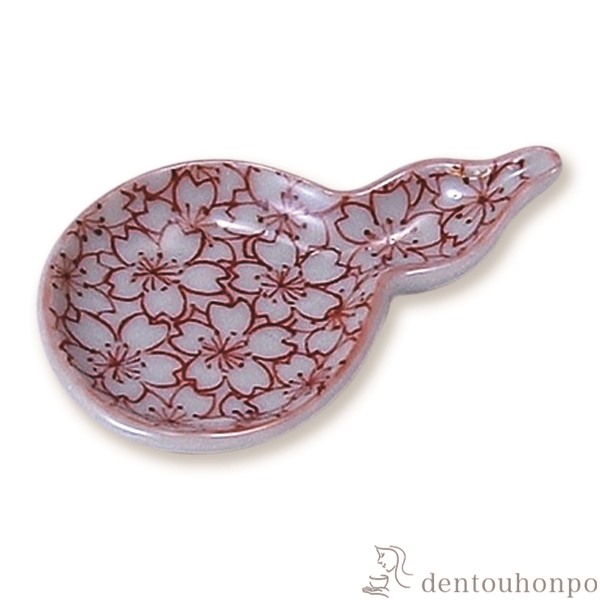 【送料無料】箸置 赤絵桜詰 5個セット≪在庫確認後、1~3営業日で出荷≫ ( ギフト セット 結婚祝い お店 人気 清水焼 京焼 )