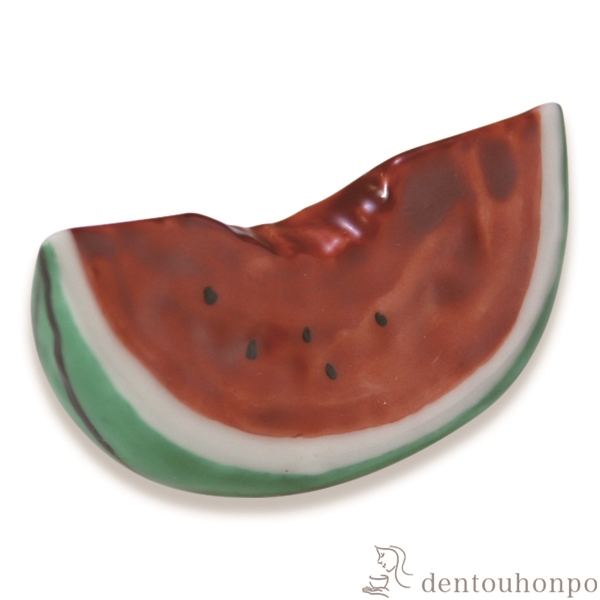 【送料無料】箸置 すいか 5個セット≪在庫確認後、1~3営業日で出荷≫ ( ギフト セット 結婚祝い お店 人気 清水焼 京焼 )