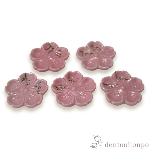 【送料無料】箸置 桜会 5個セット≪在庫確認後、1~3営業日で出荷≫ ( 退職祝い 定年 ギフト セット 結婚祝い お店 人気 清水焼 京焼 )