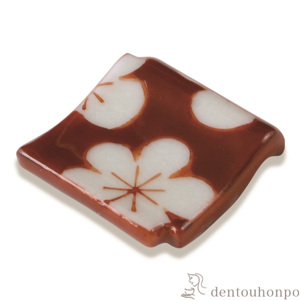 【送料無料】箸置 赤小梅 5個セット≪在庫確認後、1~3営業日で出荷≫ ( 退職祝い 定年 ギフト セット 結婚祝い お店 人気 清水焼 京焼 )