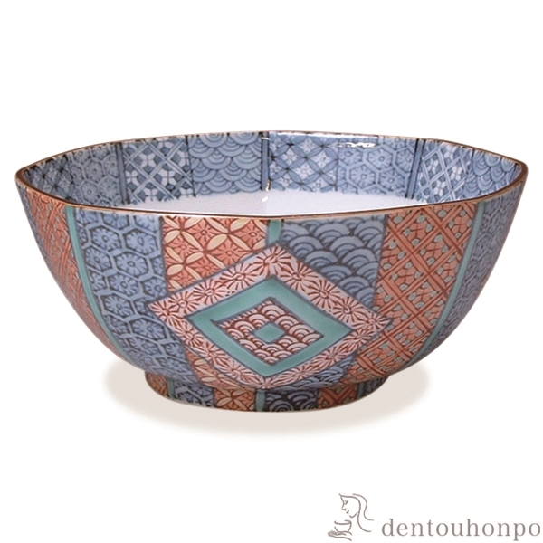 【送料無料】六寸鉢 華古紋≪在庫確認後、1~3営業日で出荷≫ ( 名入れ有料 和食 食器 おつまみ 朝食 煮物 清水焼 京焼 )