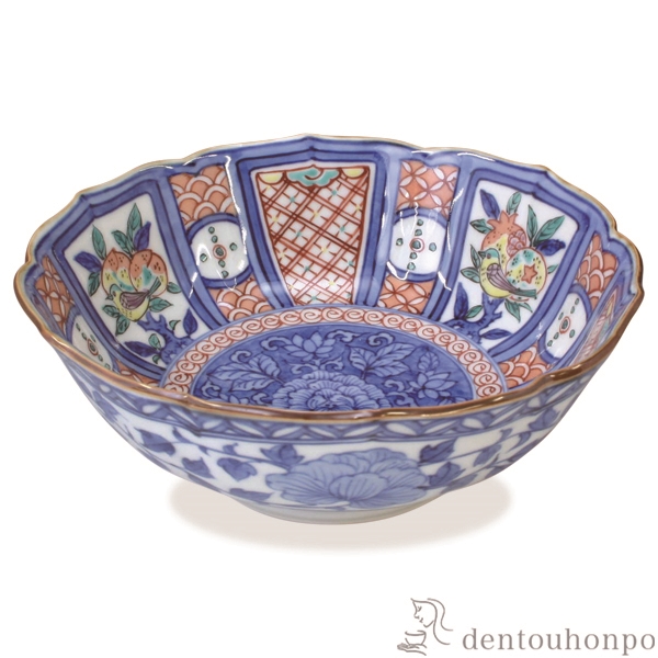 【送料無料】五．五寸鉢 間取三聖果≪在庫確認後、1~3営業日で出荷≫ ( 名入れ有料 和食 食器 おつまみ 朝食 煮物 清水焼 京焼 )