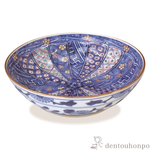 【送料無料】五．五寸鉢 色絵割古紋≪在庫確認後、1~3営業日で出荷≫ ( 名入れ有料 和食 食器 おつまみ 朝食 煮物 清水焼 京焼 )