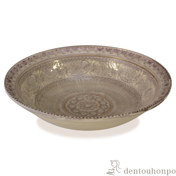 【送料無料】七寸鉢 紫彩華紋≪在庫確認後、1~3営業日で出荷≫ ( 名入れ有料 母の日 プレゼント 初任給 和食 食器 おつまみ 朝食 煮物 清水焼 京焼 )