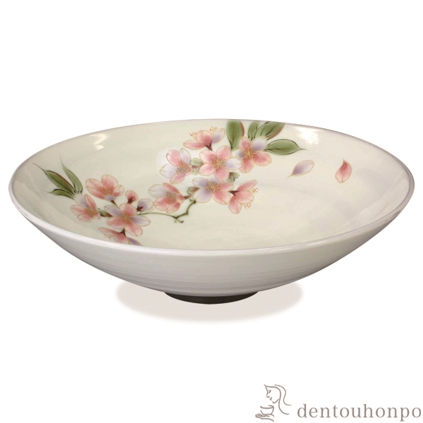 【送料無料】八寸鉢 桜≪在庫確認後、1~3営業日で出荷≫ ( 名入れ有料 母の日 プレゼント 初任給 和食 食器 おつまみ 朝食 煮物 清水焼 京焼 )