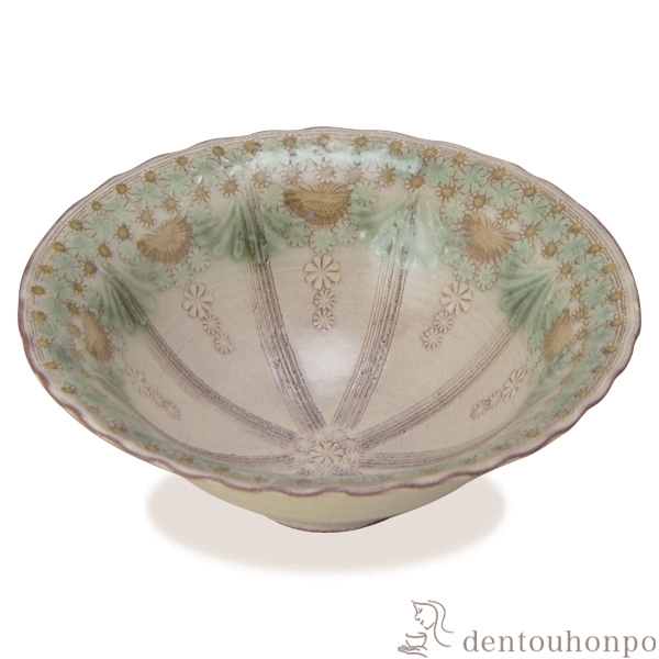 【送料無料】輪花小鉢 紫翠紋≪在庫確認後、1~3営業日で出荷≫ ( 名入れ有料 母の日 プレゼント 初任給 和食 食器 おつまみ 朝食 煮物 清水焼 京焼 )