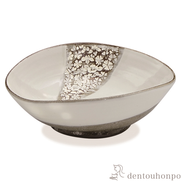 【送料無料】楕円鉢 白印華紋≪在庫確認後、1~3営業日で出荷≫ ( 名入れ有料 母の日 プレゼント 初任給 和食 食器 おつまみ 朝食 煮物 清水焼 京焼 )