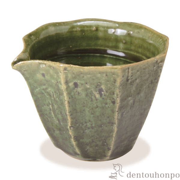 【送料無料】片口 織部面取≪在庫確認後、1~3営業日で出荷≫ ( 名入れ有料 母の日 プレゼント 初任給 酒器 日本酒 冷酒 片口 おすすめ 清水焼 京焼 )