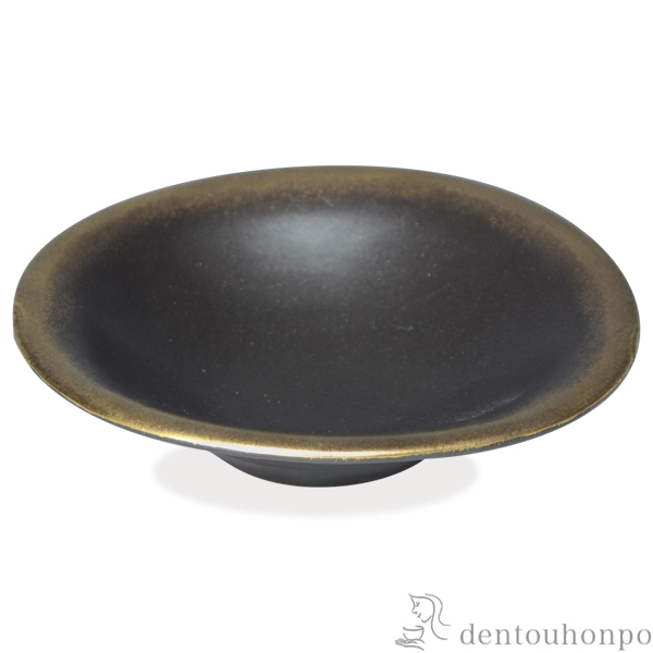 【送料無料】平鉢 黒釉金彩≪在庫確認後、1~3営業日で出荷≫ ( 名入れ有料 母の日 プレゼント 初任給 和食 食器 おつまみ 朝食 煮物 清水焼 京焼 )
