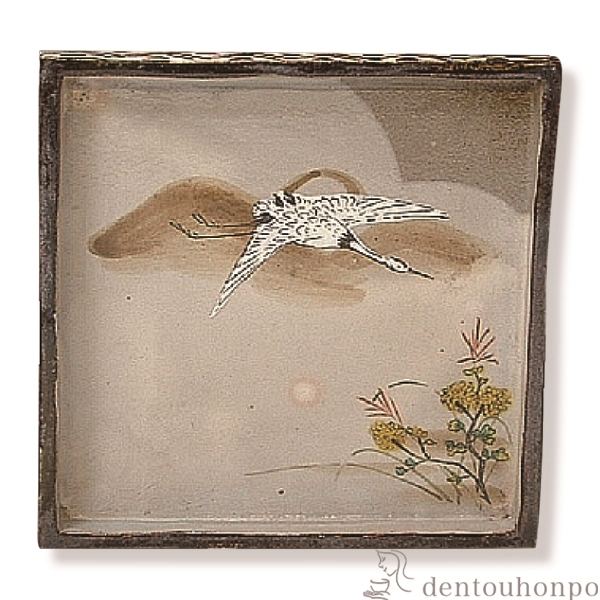 【送料無料】角皿 花鳥乾山十二月 鶴　(10月）つる 1枚≪在庫確認後、1~3営業日で出荷≫ ( 名入れ有料 母の日 プレゼント 初任給 角皿 長皿 焼き魚 さんま おしゃれ 清水焼 京焼 )