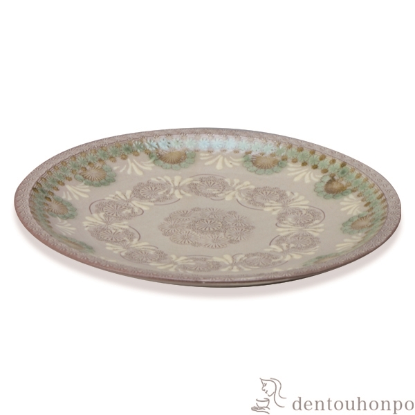 【送料無料】六寸皿 紫翠紋≪在庫確認後、1~3営業日で出荷≫ ( 名入れ有料 母の日 プレゼント 初任給 プレート おつまみ 料理 和食 洋食 清水焼 京焼 )