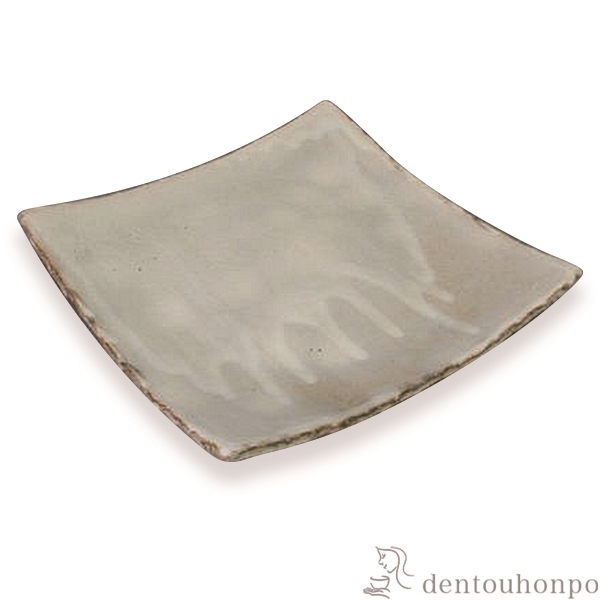 【送料無料】七．五寸角皿 粉引≪在庫確認後、1~3営業日で出荷≫ ( 名入れ有料 母の日 プレゼント 初任給 角皿 長皿 焼き魚 さんま おしゃれ 清水焼 京焼 )