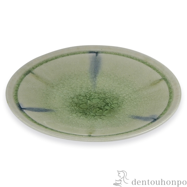 【送料無料】５寸皿 灰釉三彩≪在庫確認後、1~3営業日で出荷≫ ( 名入れ有料 母の日 プレゼント 初任給 プレート おつまみ 料理 和食 洋食 清水焼 京焼 )