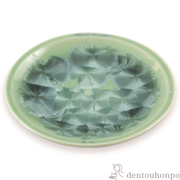 【送料無料】銘々皿 花結晶 緑≪在庫確認後、1~3営業日で出荷≫ ( 名入れ有料 母の日 プレゼント 初任給 セット 醤油皿 豆皿 和食 洋食 清水焼 京焼 )