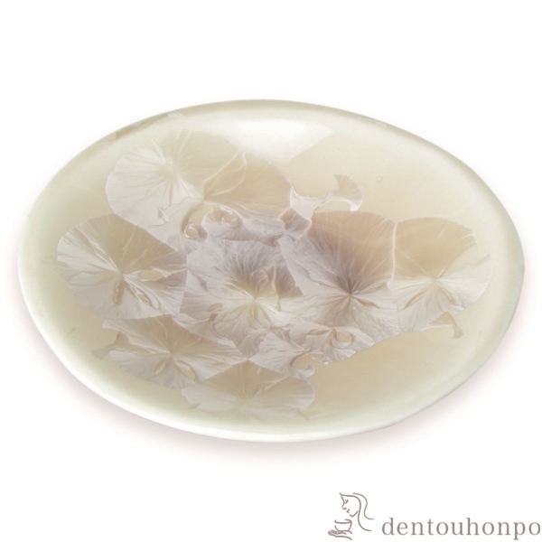 【送料無料】三寸皿 花結晶 茶≪在庫確認後、1~3営業日で出荷≫ ( 名入れ有料 母の日 プレゼント 初任給 セット 醤油皿 豆皿 和食 洋食 清水焼 京焼 )