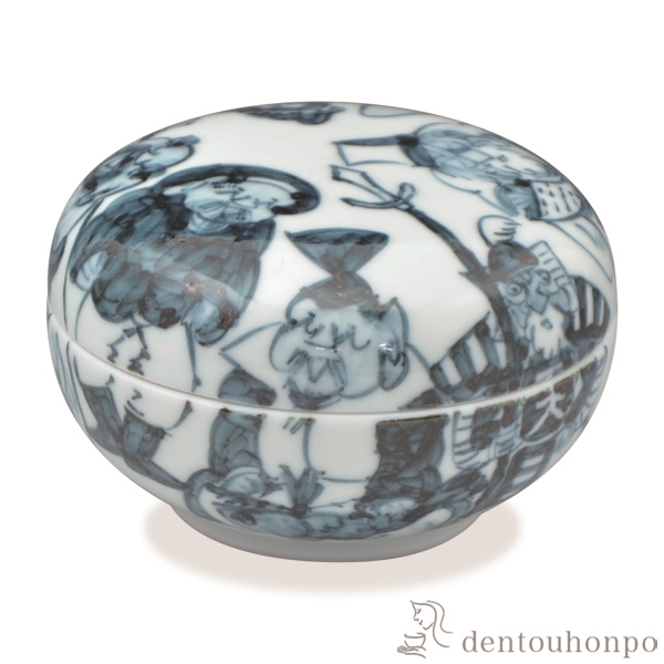 【送料無料】蓋物 七福神≪在庫確認後、1~3営業日で出荷≫ ( 名入れ有料 母の日 プレゼント 初任給 スプーン はちみつ 和食 中華 食器 清水焼 京焼 )