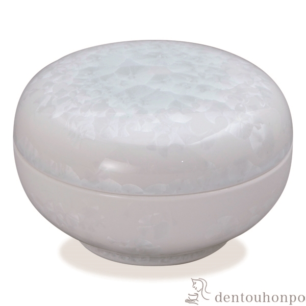 【送料無料】蓋物 花結晶 白≪在庫確認後、1~3営業日で出荷≫ ( 名入れ有料 母の日 プレゼント 初任給 スプーン はちみつ 和食 中華 食器 清水焼 京焼 )