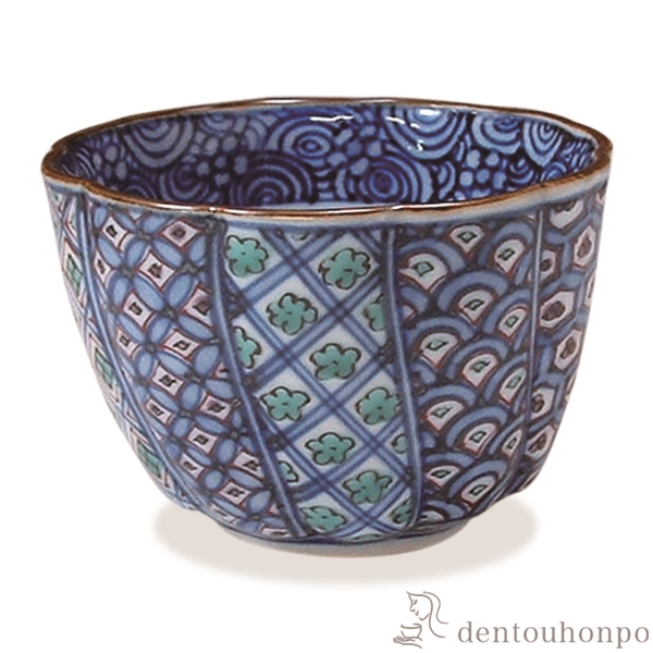 【送料無料】ぐい呑 色絵割古紋≪在庫確認後、1~3営業日で出荷≫ ( 名入れ有料 母の日 プレゼント 初任給 ぐいのみ 盃 酒器 セット 日本酒 清水焼 京焼 )