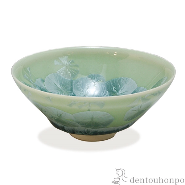 【送料無料】盃 花結晶 緑≪在庫確認後、1~3営業日で出荷≫ ( 名入れ有料 母の日 プレゼント 初任給 おちょこ 盃 酒器 セット 日本酒 清水焼 京焼 )