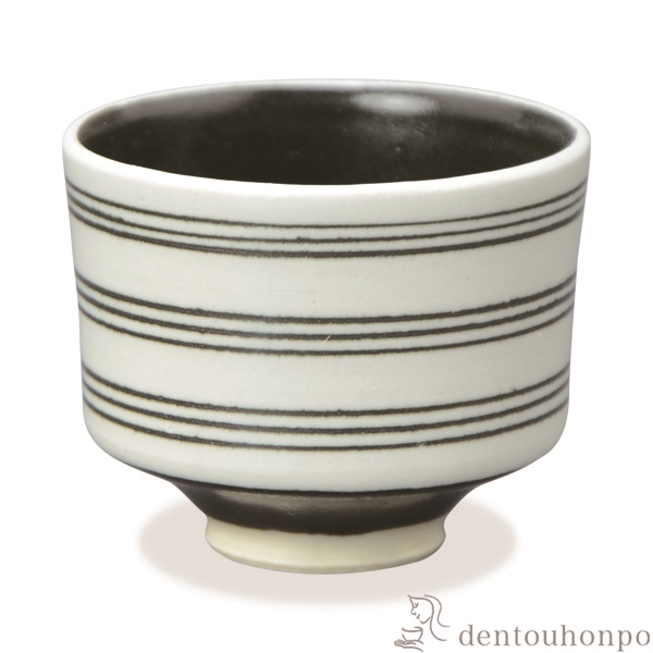 【送料無料】ぐい呑 縞模様≪在庫確認後、1~3営業日で出荷≫ ( 名入れ有料 母の日 プレゼント 初任給 ぐいのみ 盃 酒器 セット 日本酒 清水焼 京焼 )