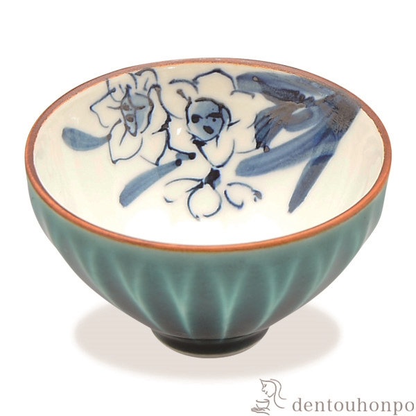 【送料無料】盃 花交趾 水仙≪在庫確認後、1~3営業日で出荷≫ ( 母の日 プレゼント 初任給 ぐいのみ 盃 酒器 猪口 日本酒 清水焼 京焼 )