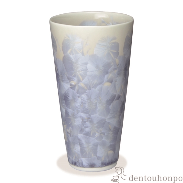 【送料無料】ビアカップ 花結晶 銀藤≪在庫確認後、1~3営業日で出荷≫ ( 名入れ有料 母の日 プレゼント 初任給 タンブラー ビアグラス ビアカップ プレゼント 人気 清水焼 京焼 )