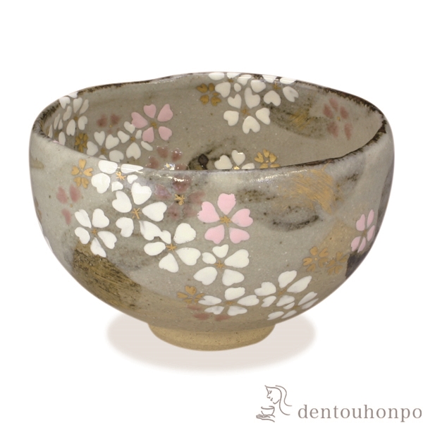 【送料無料】抹茶碗 夢玄桜≪在庫確認後、1~3営業日で出荷≫ ( 名入れ有料 母の日 プレゼント 初任給 抹茶碗 茶道具 茶器 お稽古用 抹茶 清水焼 京焼 )