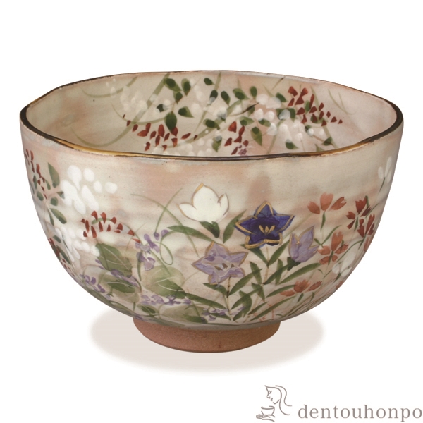 【送料無料】抹茶碗 京の秋≪在庫確認後、1~3営業日で出荷≫ ( 名入れ有料 母の日 プレゼント 初任給 抹茶碗 茶道具 茶器 お稽古用 抹茶 清水焼 京焼 )