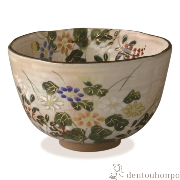 【送料無料】抹茶碗 小菊≪在庫確認後、1~3営業日で出荷≫ ( 名入れ有料 母の日 プレゼント 初任給 抹茶碗 茶道具 茶器 お稽古用 抹茶 清水焼 京焼 )