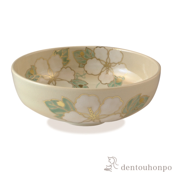 【送料無料】平茶碗 夕顔≪在庫確認後、1~3営業日で出荷≫ ( 名入れ有料 母の日 プレゼント 初任給 抹茶碗 茶道具 茶器 お稽古用 抹茶 清水焼 京焼 )