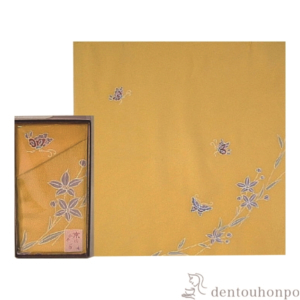 【送料無料】風呂敷 黄蝶草花≪在庫確認後、1~3営業日で出荷≫ ( シューホーン くつべら 靴ベラ おしゃれ ブランド 清水焼 京焼 )