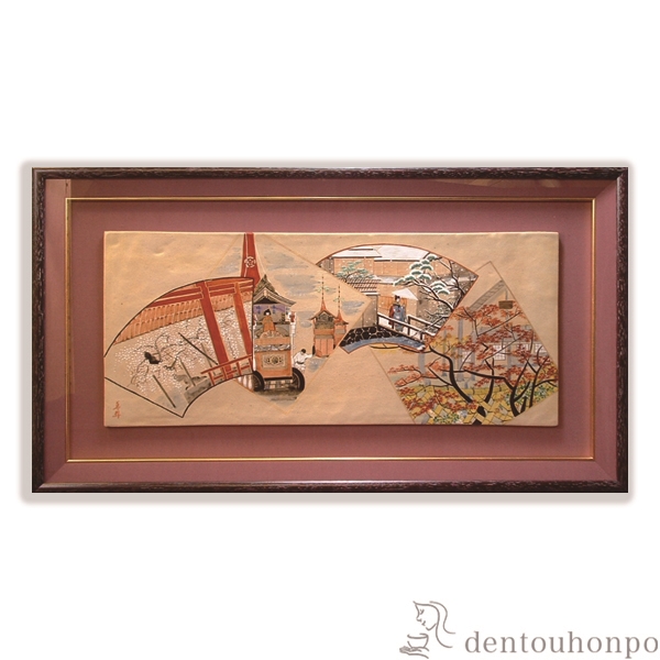 【送料無料】陶額 京風情≪在庫確認後、1~3営業日で出荷≫ ( 名入れ有料 置物 額飾り 陶板 陶板画 法人 アートパネル 清水焼 京焼 )