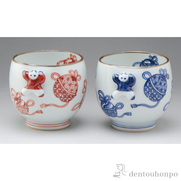 【送料無料】ペア湯呑 鈴古紋≪在庫確認後、1~3営業日で出荷≫ ( 木箱名入れ有料 退職祝い 定年 湯のみ ゆのみ 湯飲み セット プレゼント セット 清水焼 京焼 )