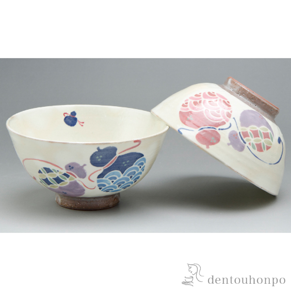 【送料無料】組飯碗 招福六瓢≪在庫確認後、1~3営業日で出荷≫ ( ごはん 白ご飯 お茶碗 飯碗 おすすめ 清水焼 京焼 )