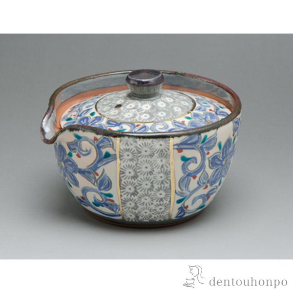 【送料無料】宝瓶 三島唐草≪在庫確認後、1~3営業日で出荷≫ ( 退職祝い 定年 ティーポット お茶 セット 日本茶 おすすめ 清水焼 京焼 )