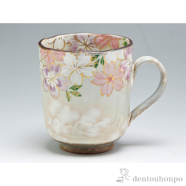 【送料無料】マグカップ 花あかり≪売り切れました≫ ( プレゼント デザイン マグ オリジナル タンブラー 清水焼 京焼 )
