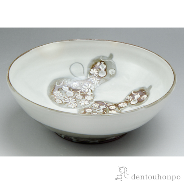 【送料無料】鉢 粉引六瓢≪在庫確認後、1~3営業日で出荷≫ ( 和食 セット おつまみ 朝食 料理 清水焼 京焼 )