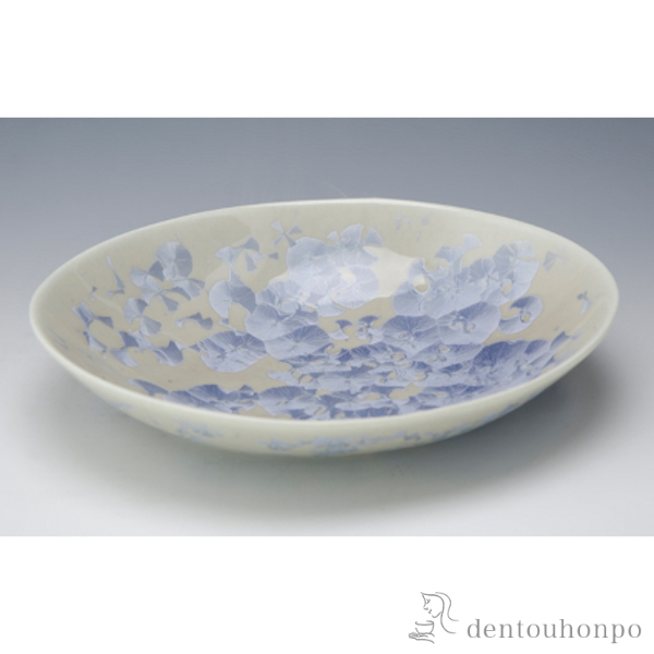 【送料無料】楕円鉢 花結晶（銀藤）≪在庫確認後、1~3営業日で出荷≫ ( 退職祝い 定年 和食 セット おつまみ 朝食 煮物 清水焼 京焼 )
