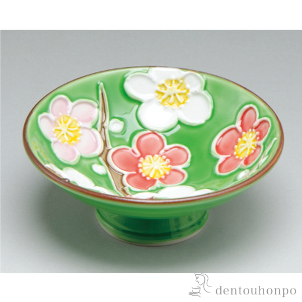 【送料無料】盃 交趾花だより（紅白梅）≪在庫確認後、1~3営業日で出荷≫ ( 母の日 プレゼント 初任給 ぐいのみ 盃 酒器 セット 日本酒 清水焼 京焼 )