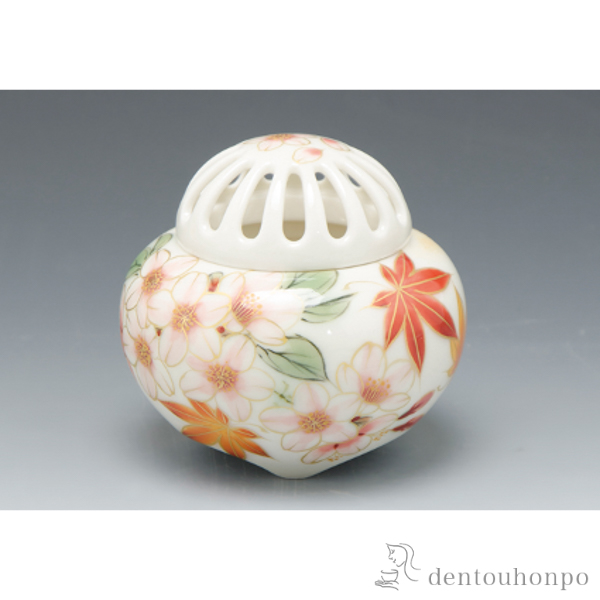 【送料無料】香炉 雲錦≪在庫確認後、1~3営業日で出荷≫ ( 清水焼 京焼 木箱名入れ有料 退職祝い 定年 お香 線香 リラックス 仏具 人気 清水焼 京焼 )