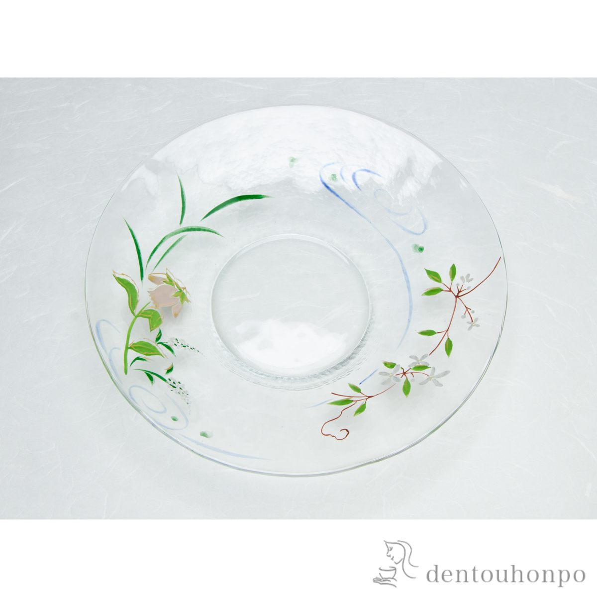 【送料無料】浅鉢 夏草≪在庫確認後、10~14営業日程で出荷≫ ( 和食 食器 料理 食器 パーティー 清水焼 京焼 )